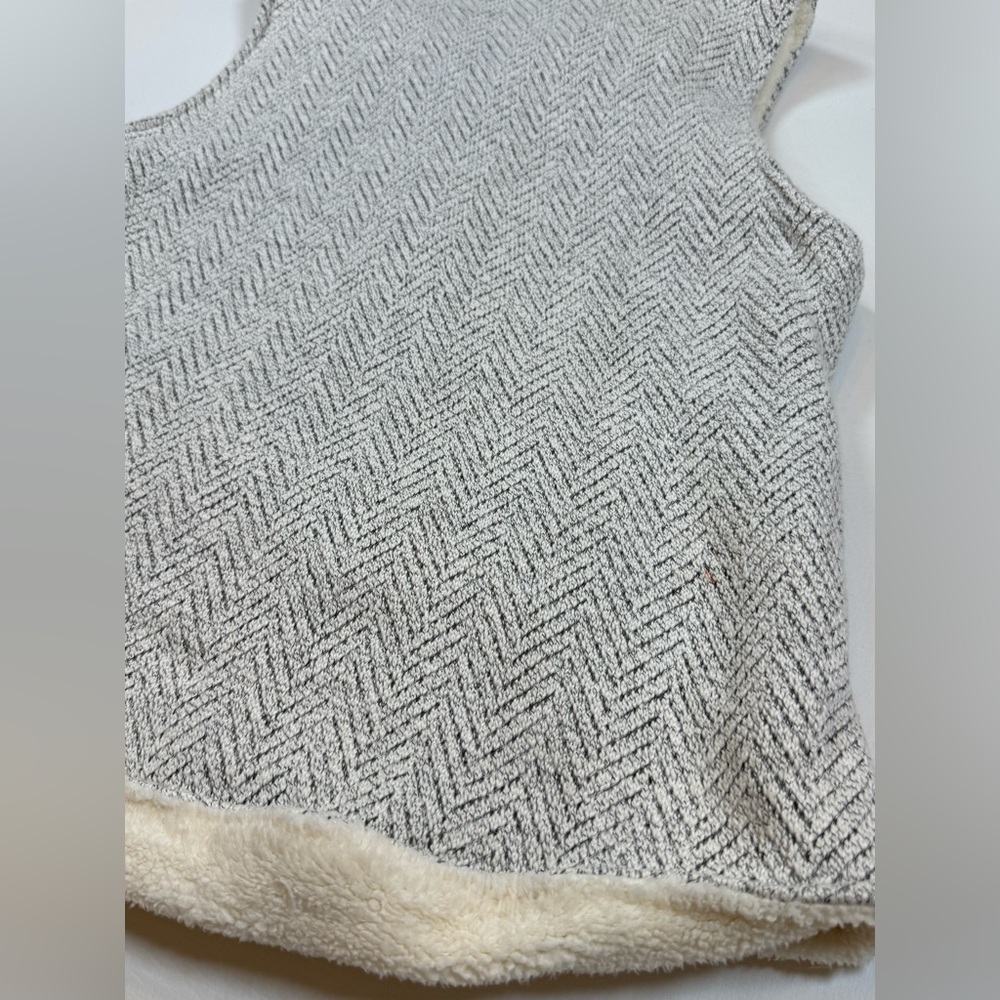 Altar'd State Vest wmn medium Herringbone Sherpa Lined Full Zip Stretch (bin AA) - Picture 8 of 8